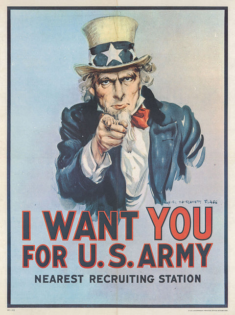 OhMyGrid custom wall art Uncle Same I Want You For U.S. Army poster