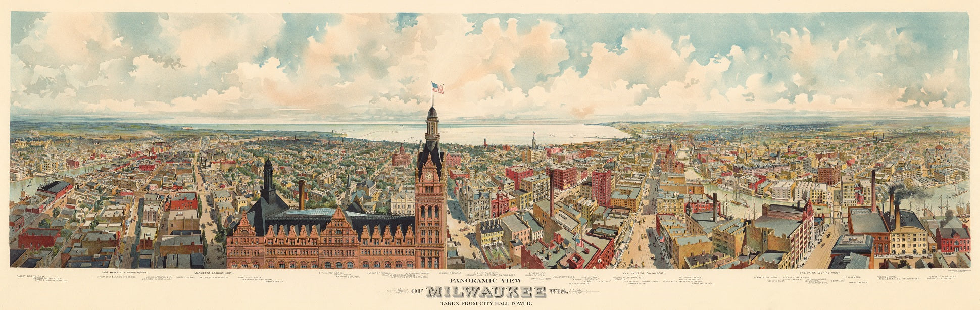 OhMyGrid custom grid wall art Milwaukee panoramic 1898