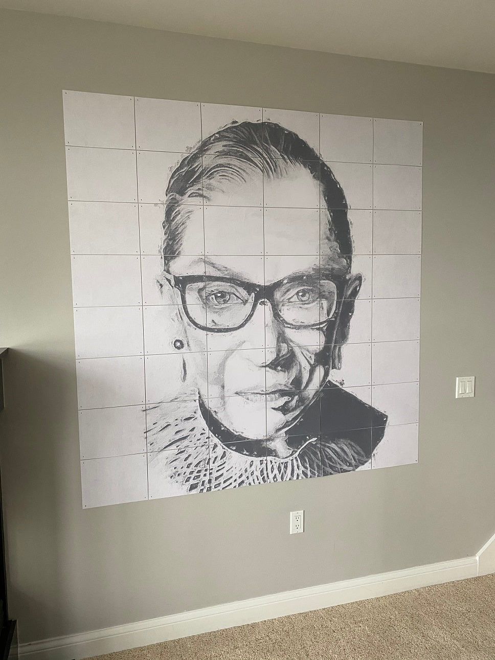OhMyGrid custom grid wall art Ruth Bader Ginsburg RBG
